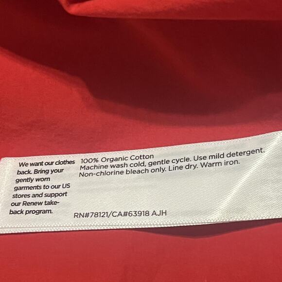 Eileen Fisher Dress Womens Petite Small Crimson Classic Collar Organic Cotton - Picture 13 of 14